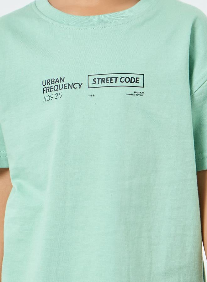 Styli Boy Green Graphic T-Shirt and Shorts Set - Image 3